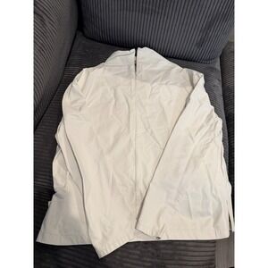 ZARA Women Beige Linen Blend Collared Long Sleeve Shirt Top Size L